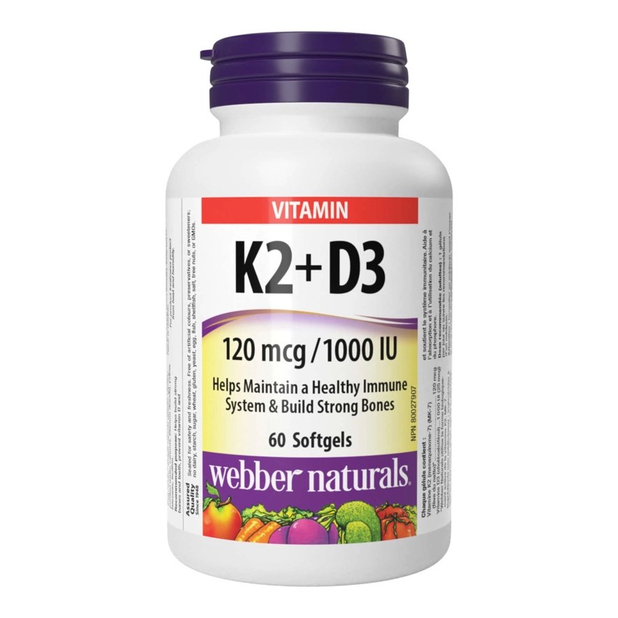 WEBBER NATURALS VITAMIN K2+D3 120MCG/1000IU 60S(P1)