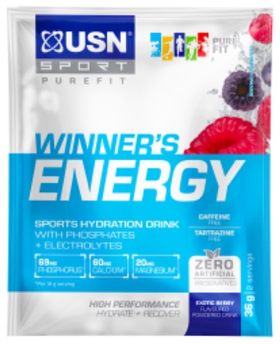 USN WINNERS ENERGY 36G SACHET  (P1) EXOTIC BERRY