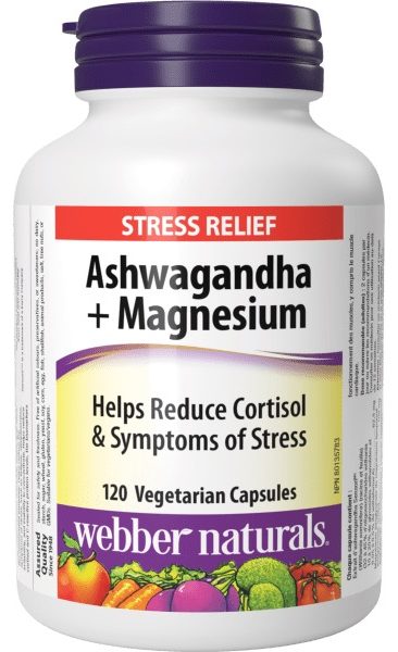 WEBBER NATURALS ASHWAGANDHA+MAGNESIUM CAPS 120'S(P1)