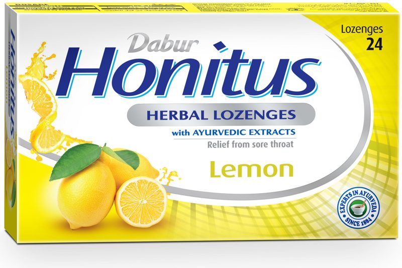 DABUR HONITUS HERBAL LOZENGES LEMON 24S