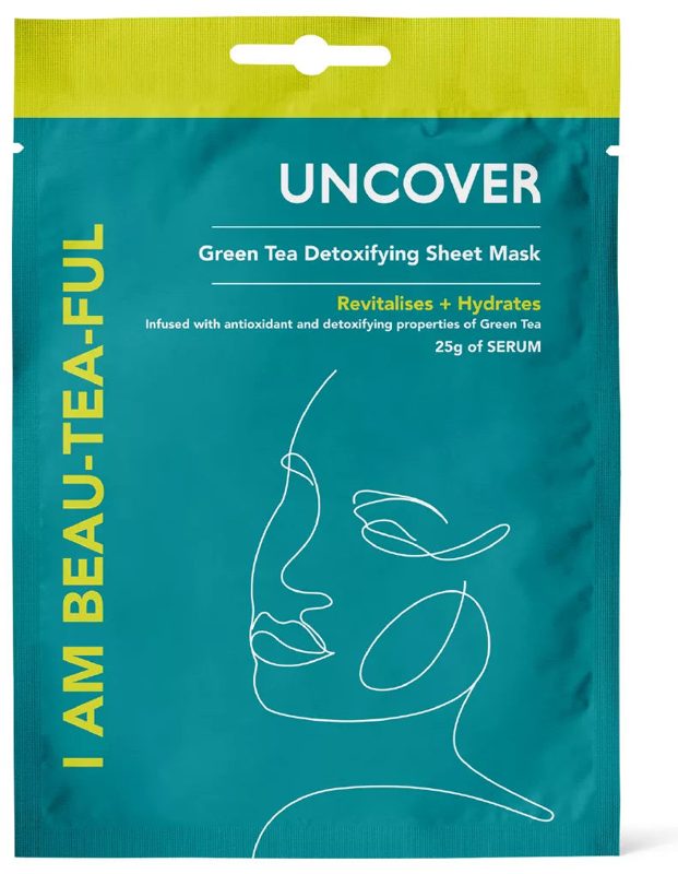 UNCOVER GREEN TEA DETOXIFYING SHEET MASK 1S