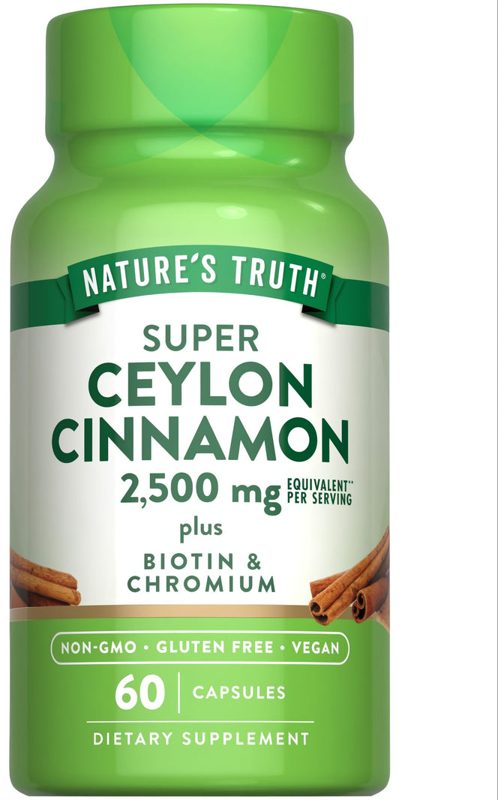 NATURES TRUTH CEYLON CINNAMON HCL 2500MG 60S(P1) 