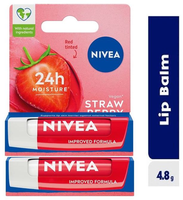 NIVEA LIPBALM STRAWBERRY 4.8G