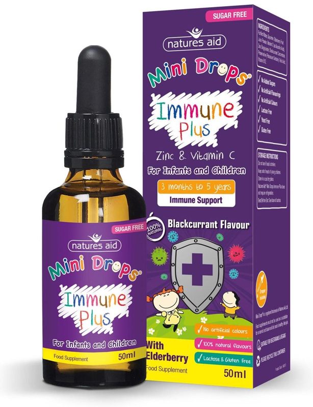 NATURES AID MINI DROPS IMMUNE PLUS 50ML