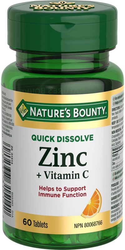 NATURES BOUNTY VITAMIN C&ZINC 60S(P1)