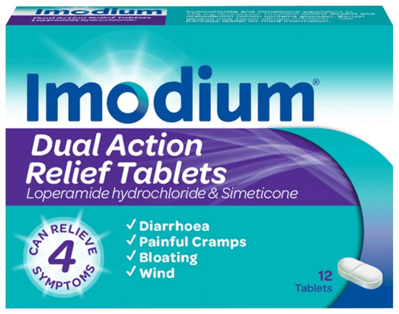 IMODIUM DUAL ACTION TABS 12S