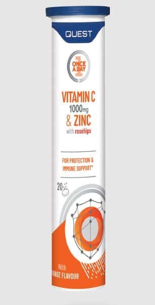 QUEST OAD EFFERVESCENT VIT.C&ZINC 1000MG 20S(P1)