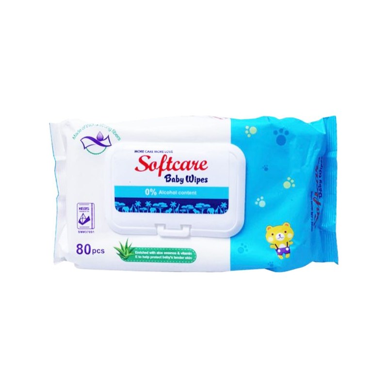 SOFTCARE WIPES 80S