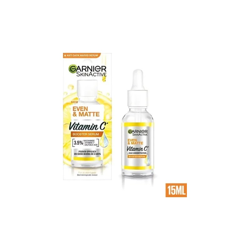 GARNIER SKINACTIVE EVEN & MATTE VITAMIN C BOOSTER SERUM15ML
