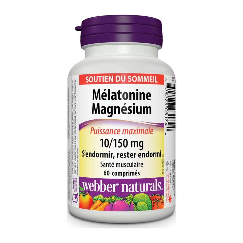 WEBBER NATURALS MELATONIN MAGNESIUM10/150MG  60'S