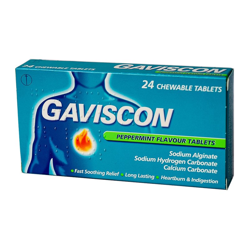 GAVISCON 250MG PEPPERMINT 24'S