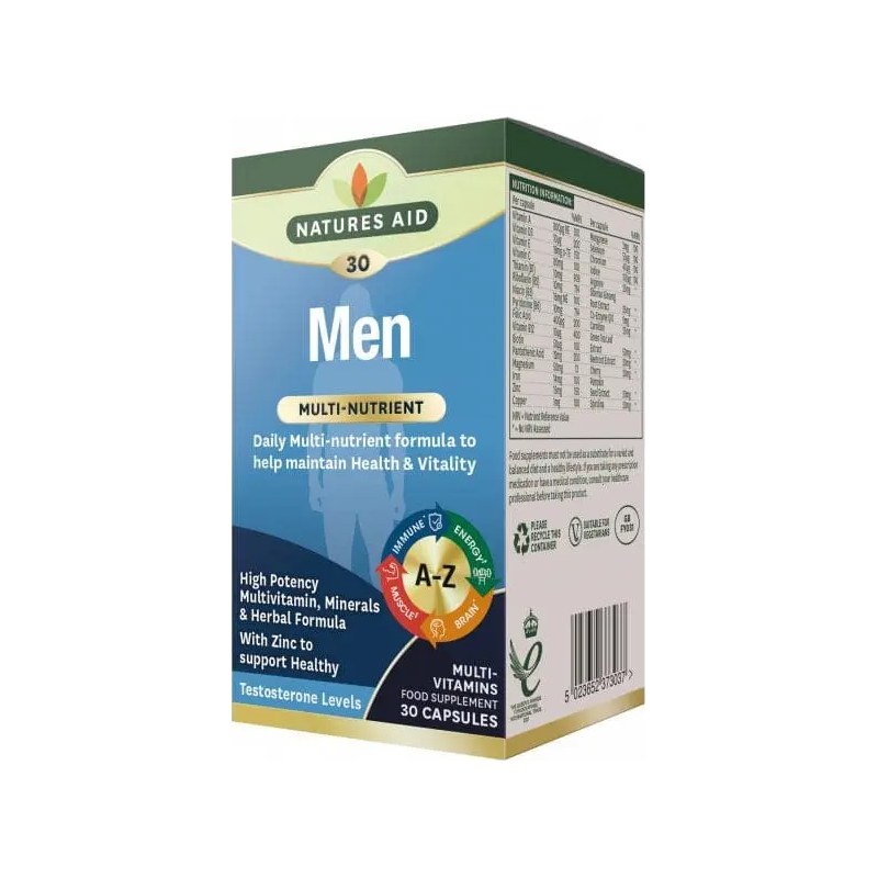NATURES AID MEN'S MULTIVITAMINS & MINERALS COMPLEX 30S(P1)