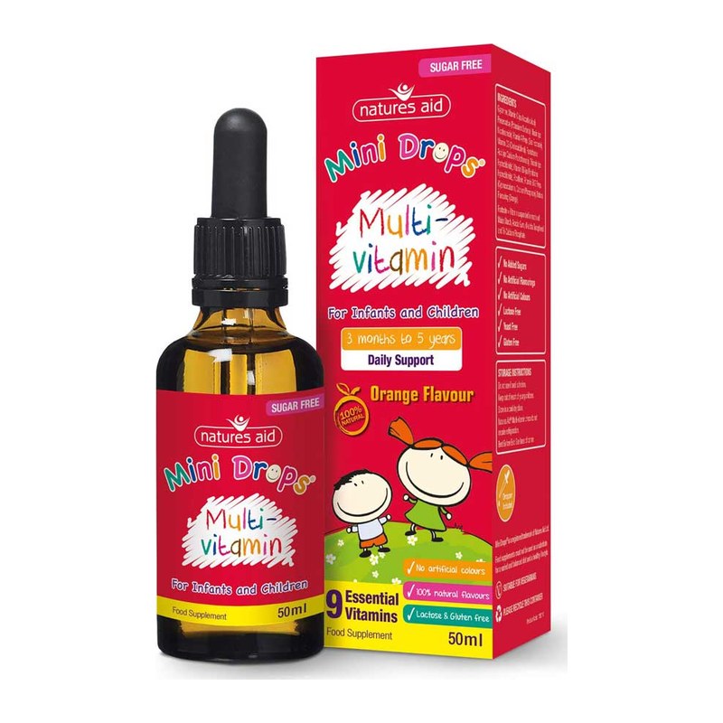 NATURES AID MINI DROPS MULTIVITAMIN 50ML
