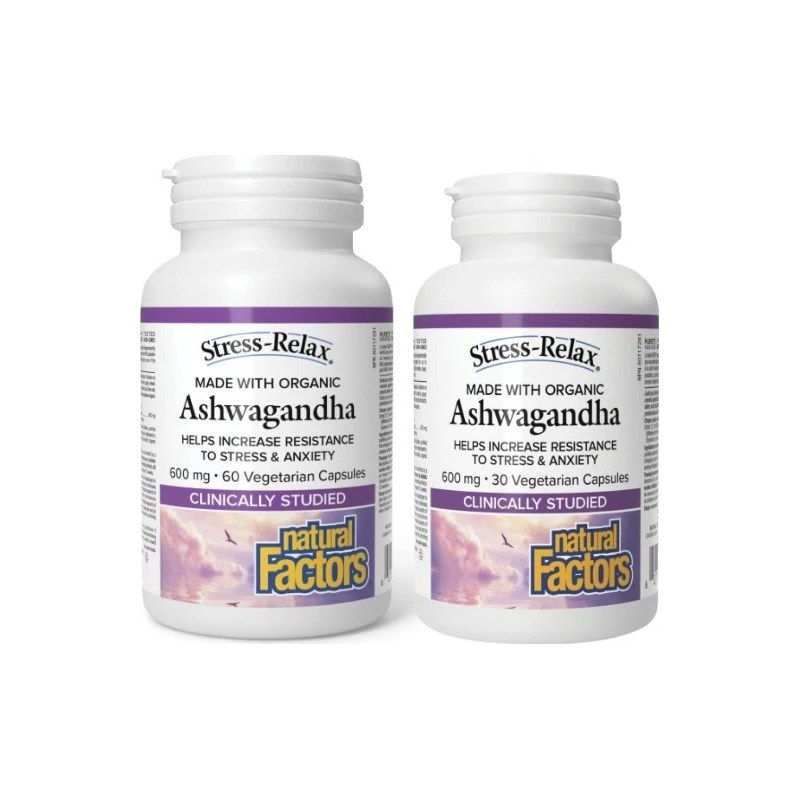 NATURAL FACTORS ASHWAGANDHA 600MG CAPS 30'S(p1)