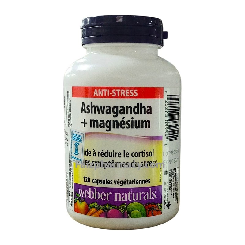 WEBBER NATURALS ASHWAGANDHA+MAGNESIUM CAPS 120'S(P1)