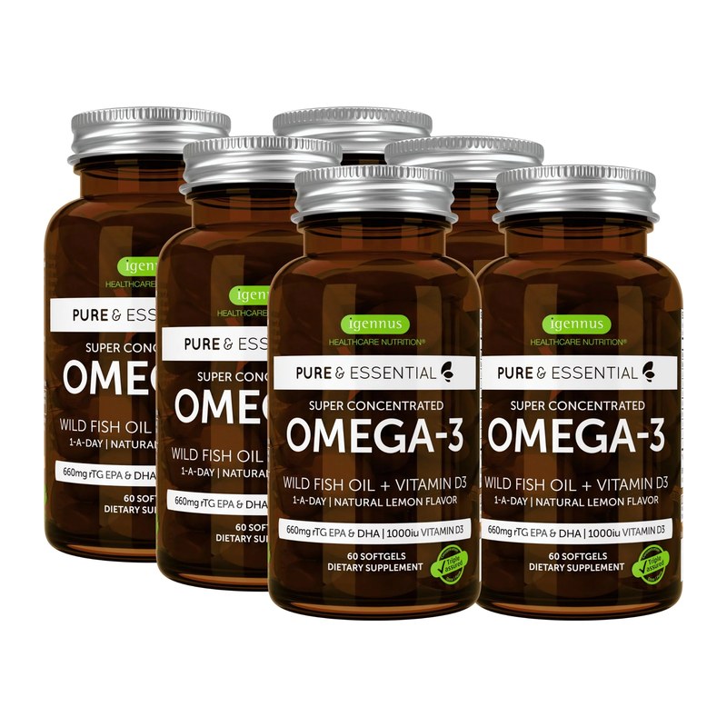 IGENNUS OMEGA 3 WILD FISH OIL+VITAMIN D3 CAPS 60S(P1) 