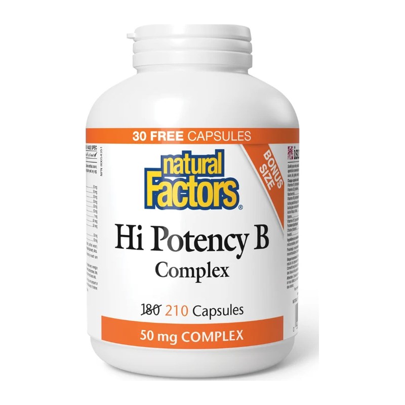 NATURAL FACTORS HI POTB COMPLEX 50MG 60S (P1)