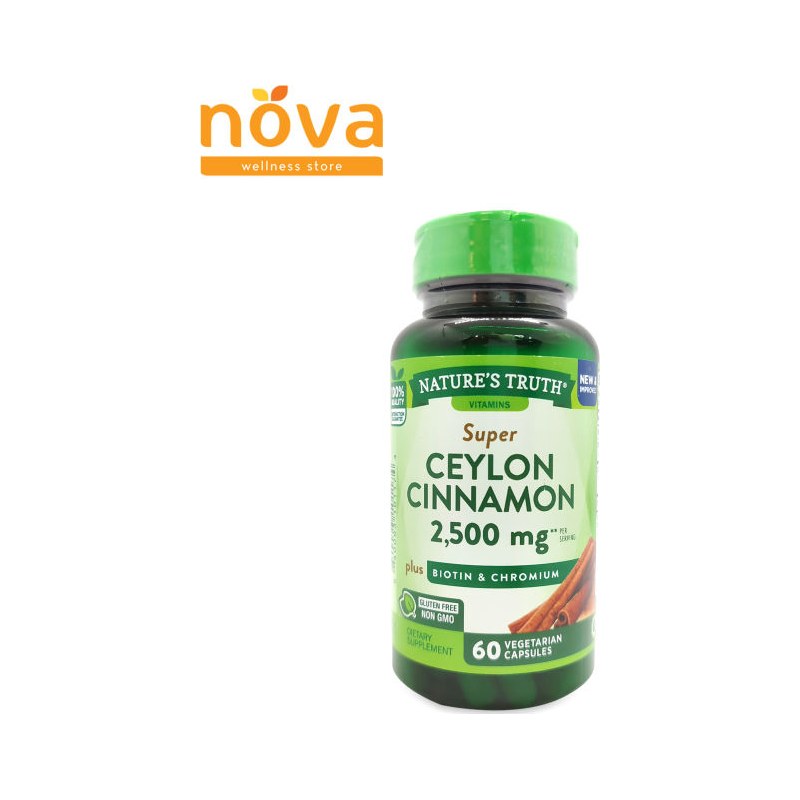 NATURES TRUTH CEYLON CINNAMON HCL 2500MG 60S(P1) 